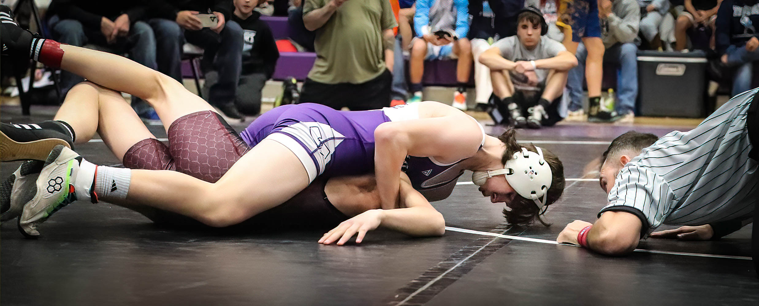 Just that quick, Dominguez gets the better of Rouleau and pins him in 44 seconds.